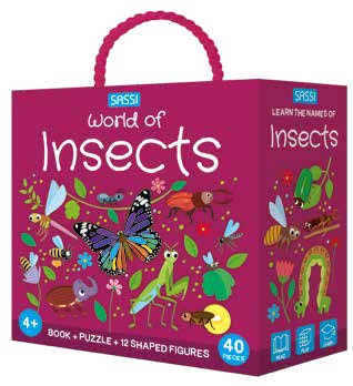 3D Puzzle & Book Set - Learn the Names of Insects