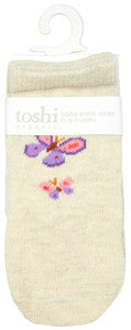 Toshi Organic Ankle Socks - Butterfly Bliss