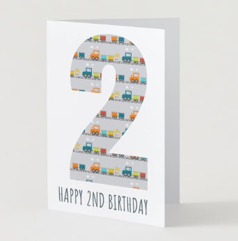 2nd Birthday Card - Train