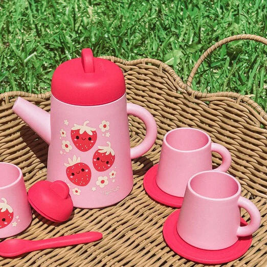 Silicone Tea Set - Strawberry Patch