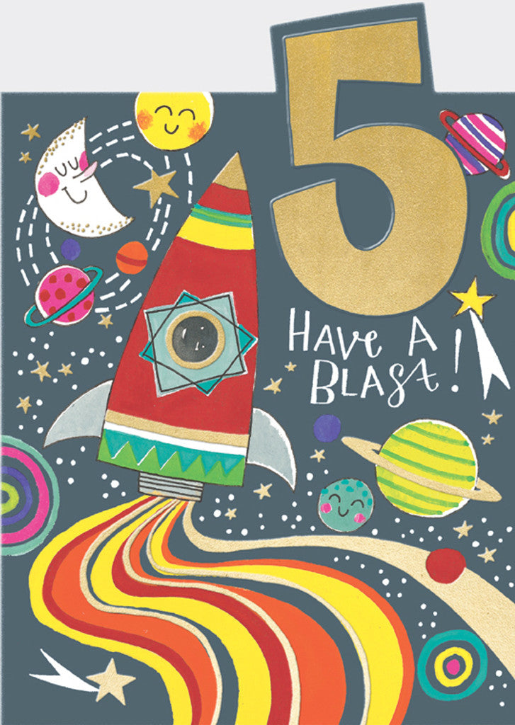 5th Birthday Card - Rocket – Toot Toot Toys