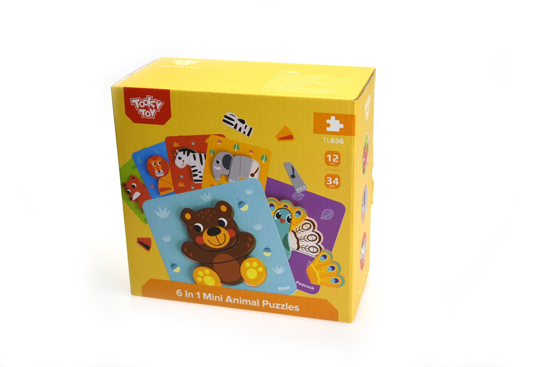 Tooky Toy - 6 in 1 Mini Animal Puzzle