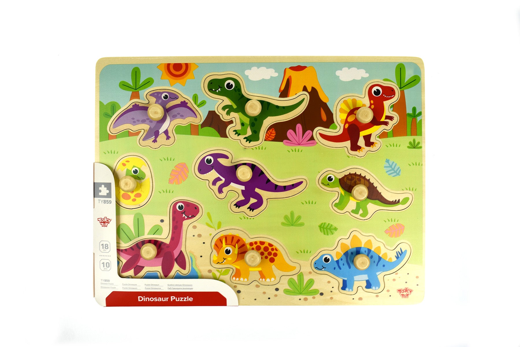 Tooky Toy - Dinosaur Peg Puzzle