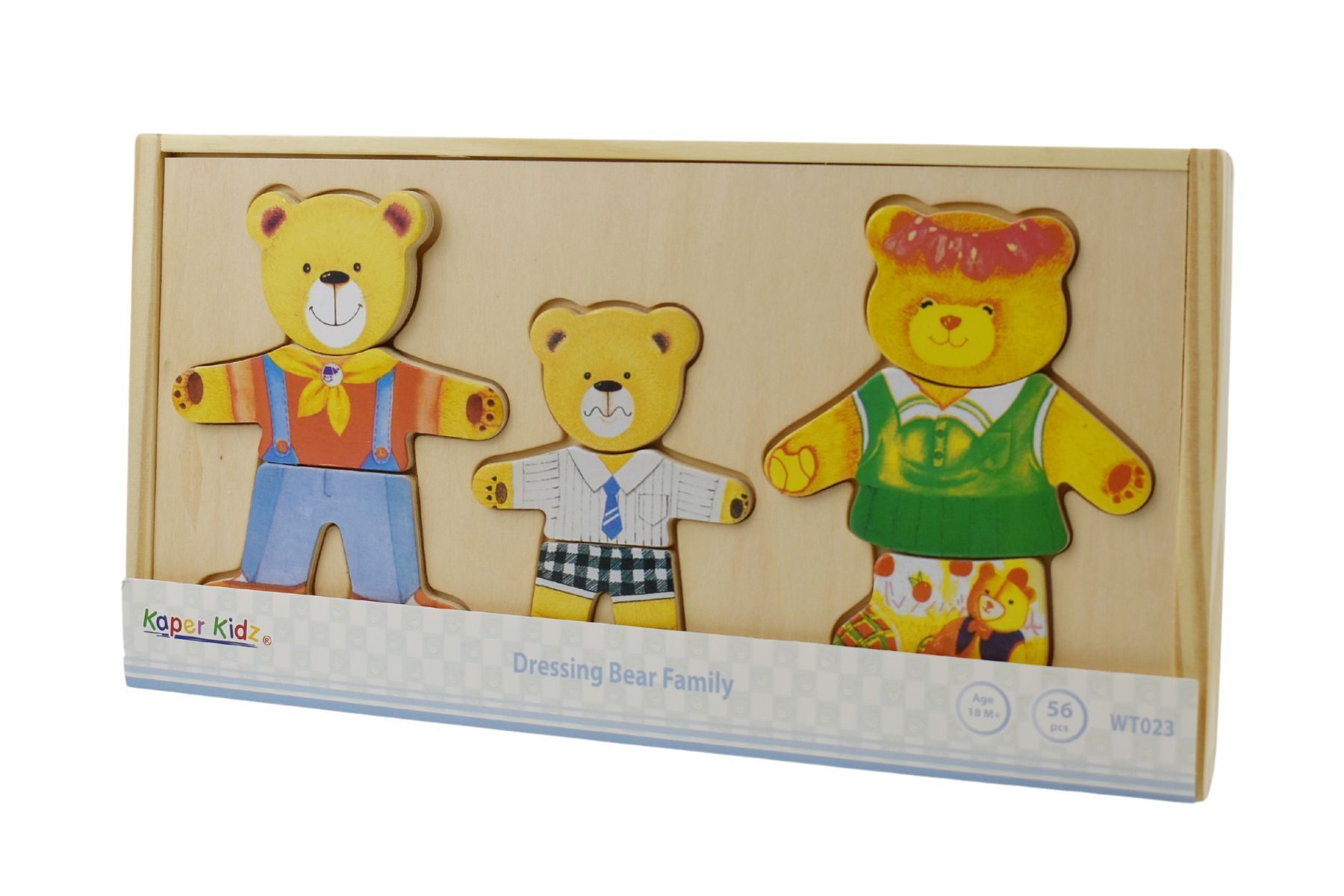 Mix n Match Wooden Dressing Bear Family