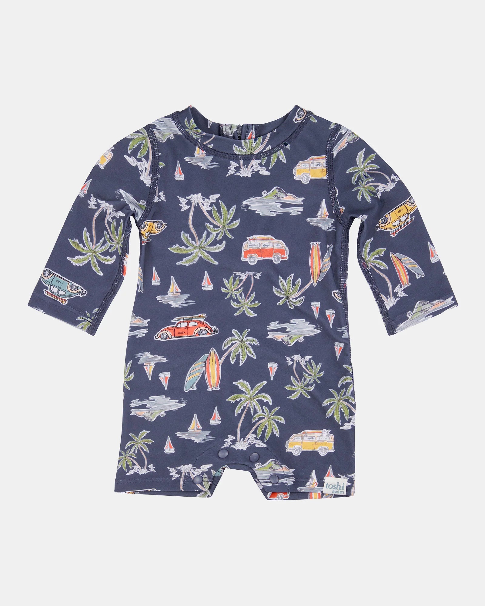 Long Sleeve Swim Onsie - Surf Twilight