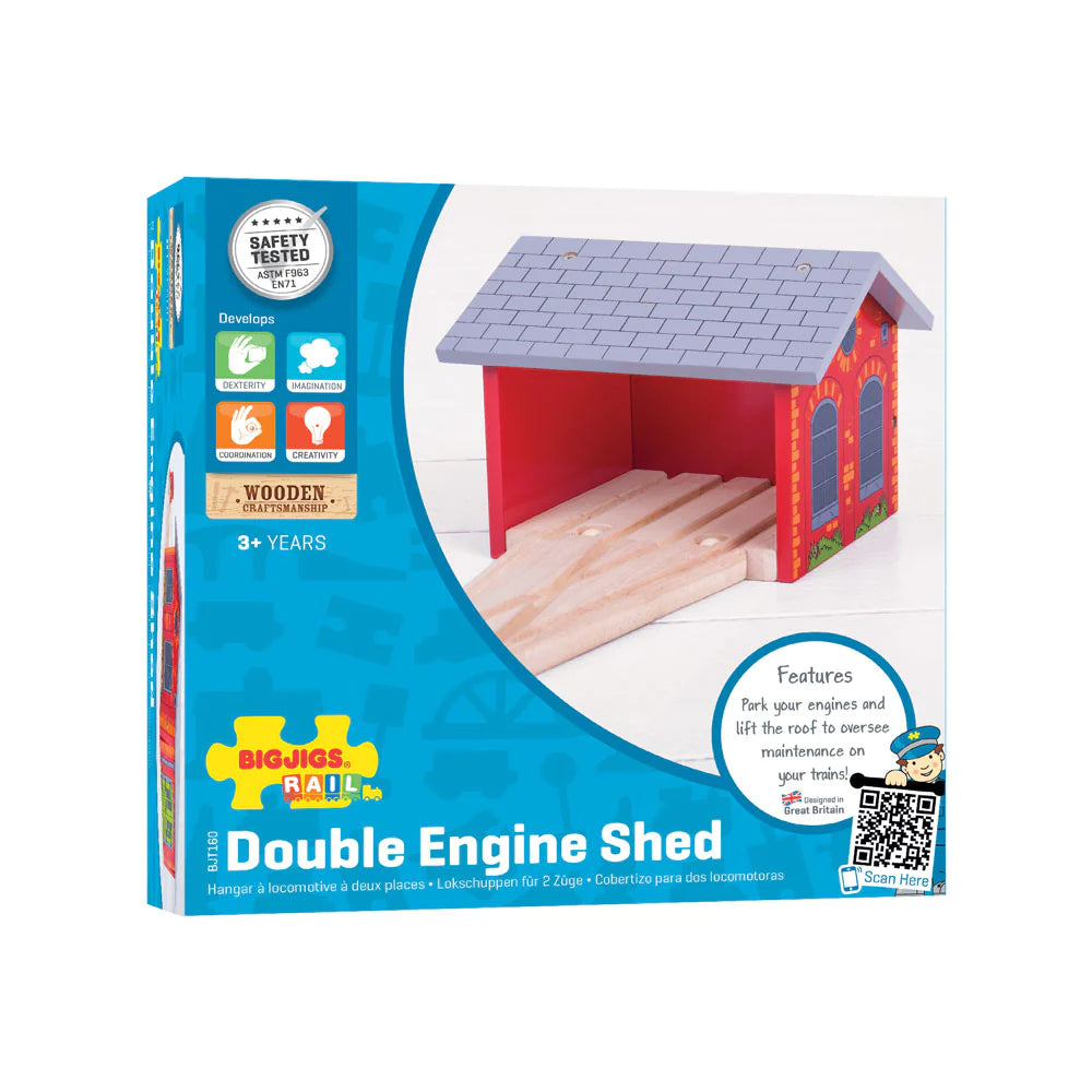 Bigjigs - Double Engine Shed