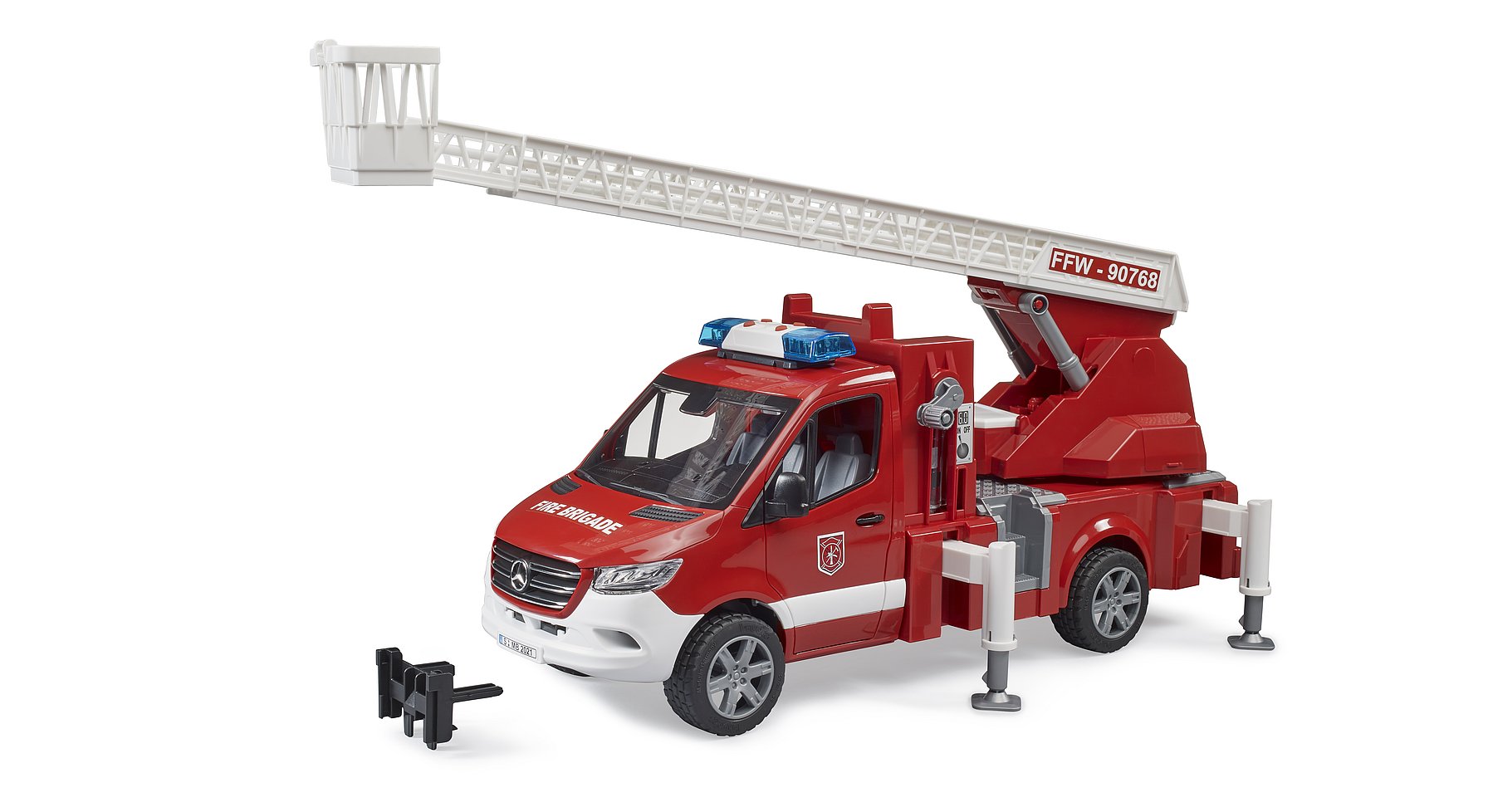 Bruder - 1:16 Mercedes-Benz G3 Sprinter Fire Engine with Ladder & Light & Sound Module (02673)