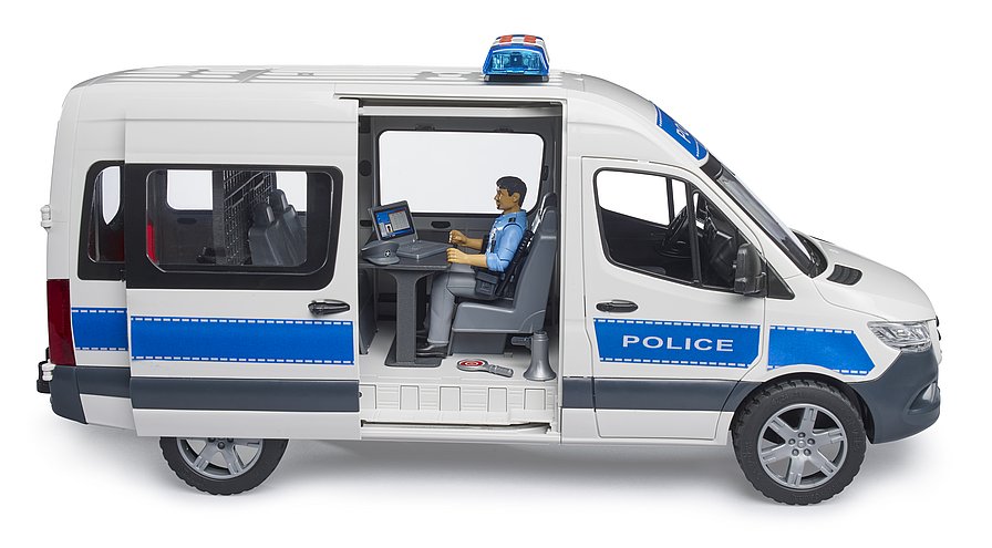 1:16 Mercedes-Benz Sprinter Police Emergency Vehicle with Policeman and Light & Sound Module (02683)