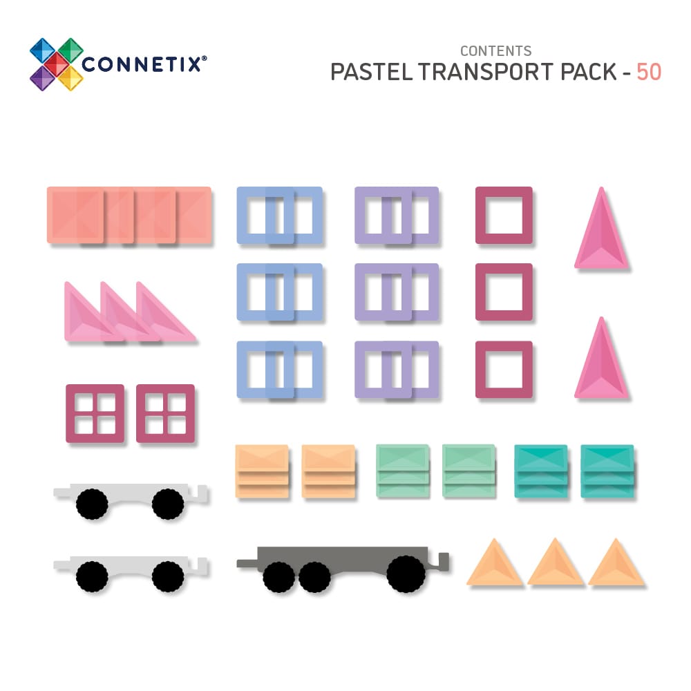 50 Piece Pastel Transport Pack