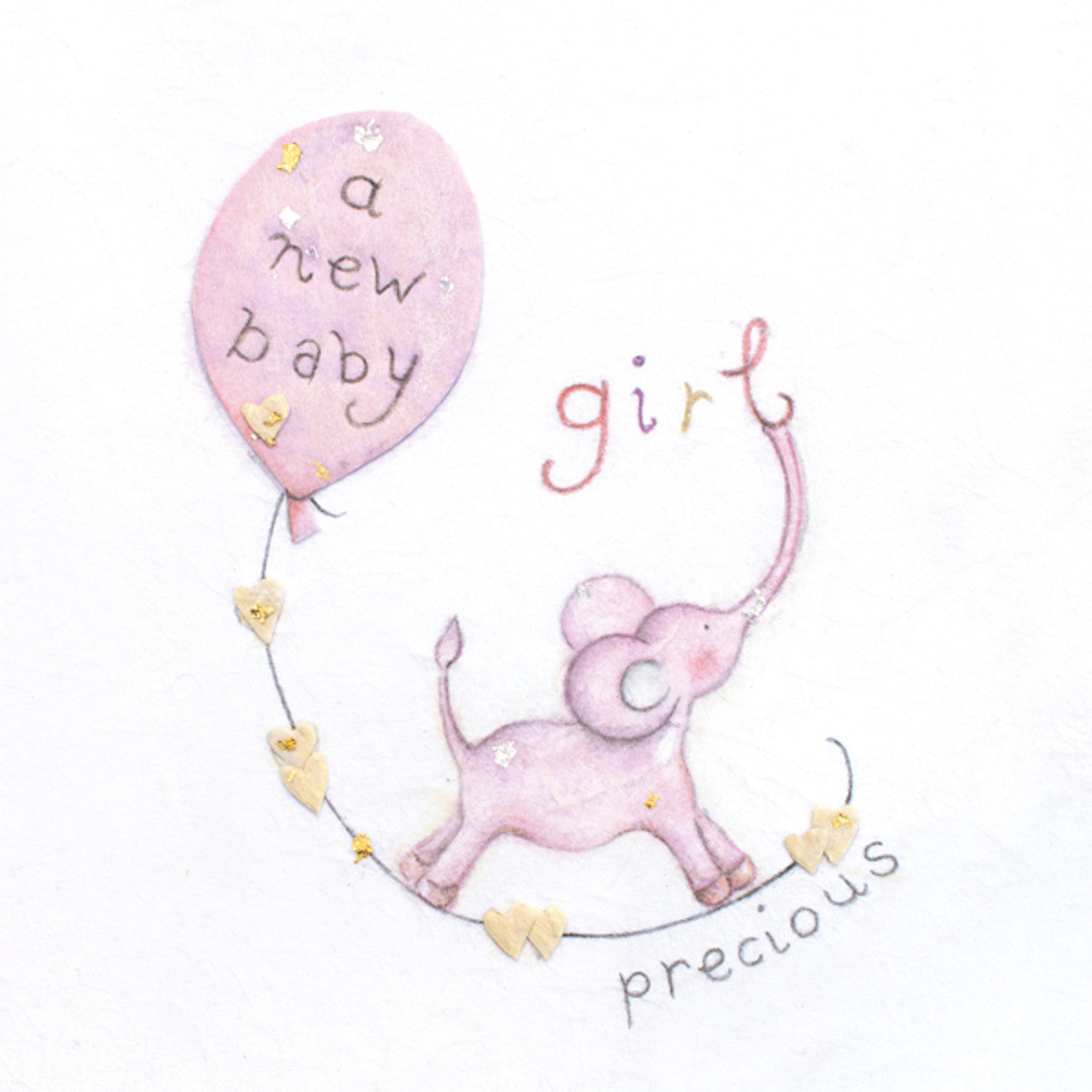 New Baby Card - Baby Girl Precious