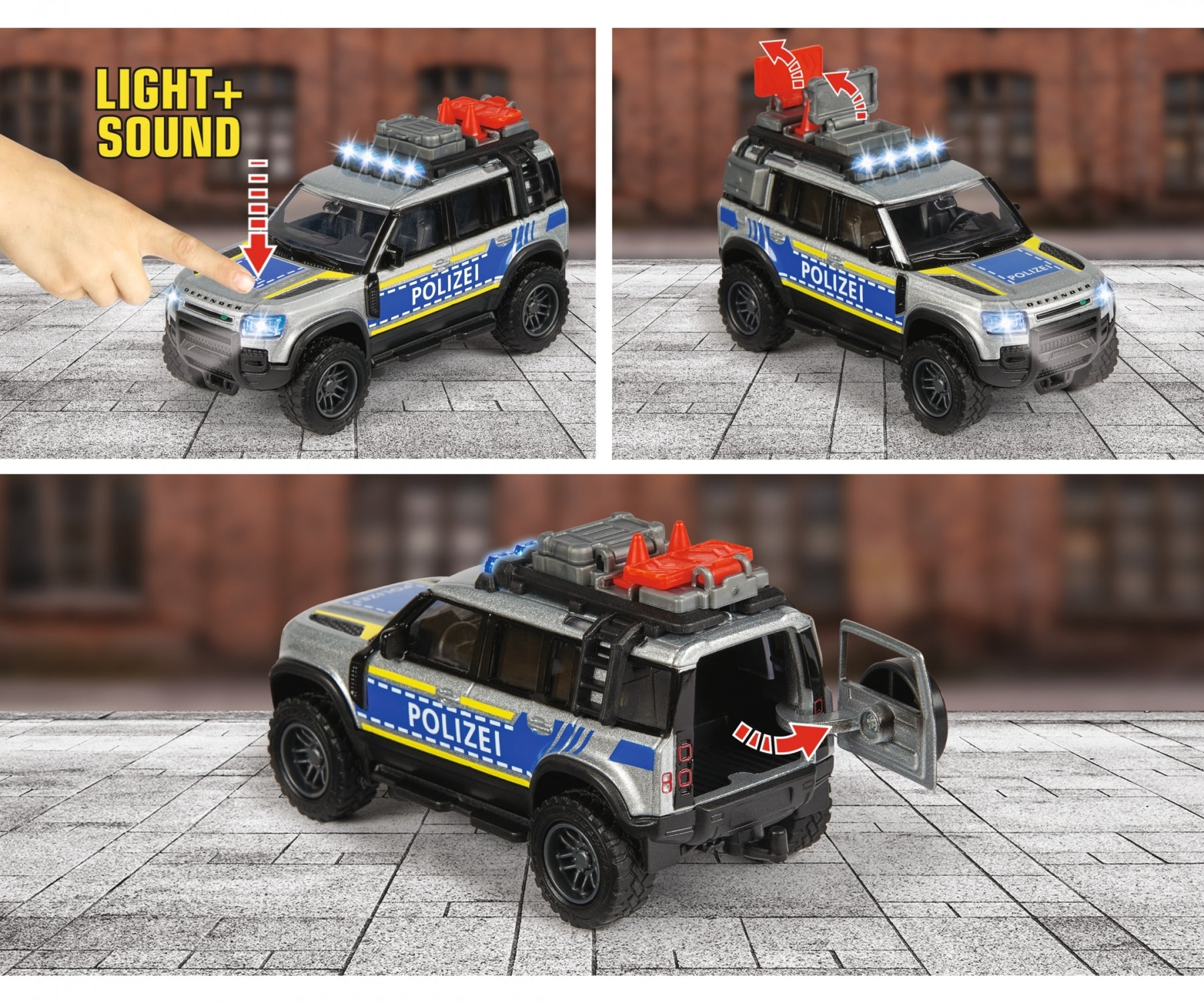 Majorette Grand Series - Land Rover Defender Police Vehicle