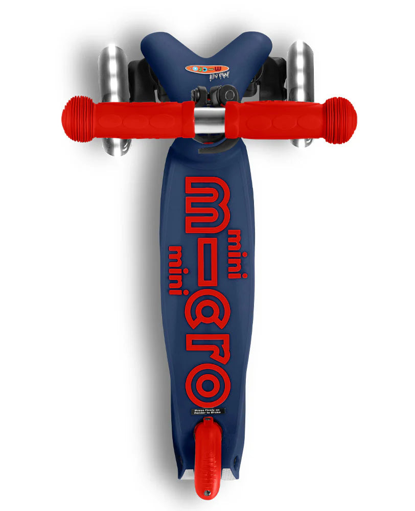 Micro Mini Deluxe Scooter - LED Light Up Wheels - Navy Blue - 2-5 years