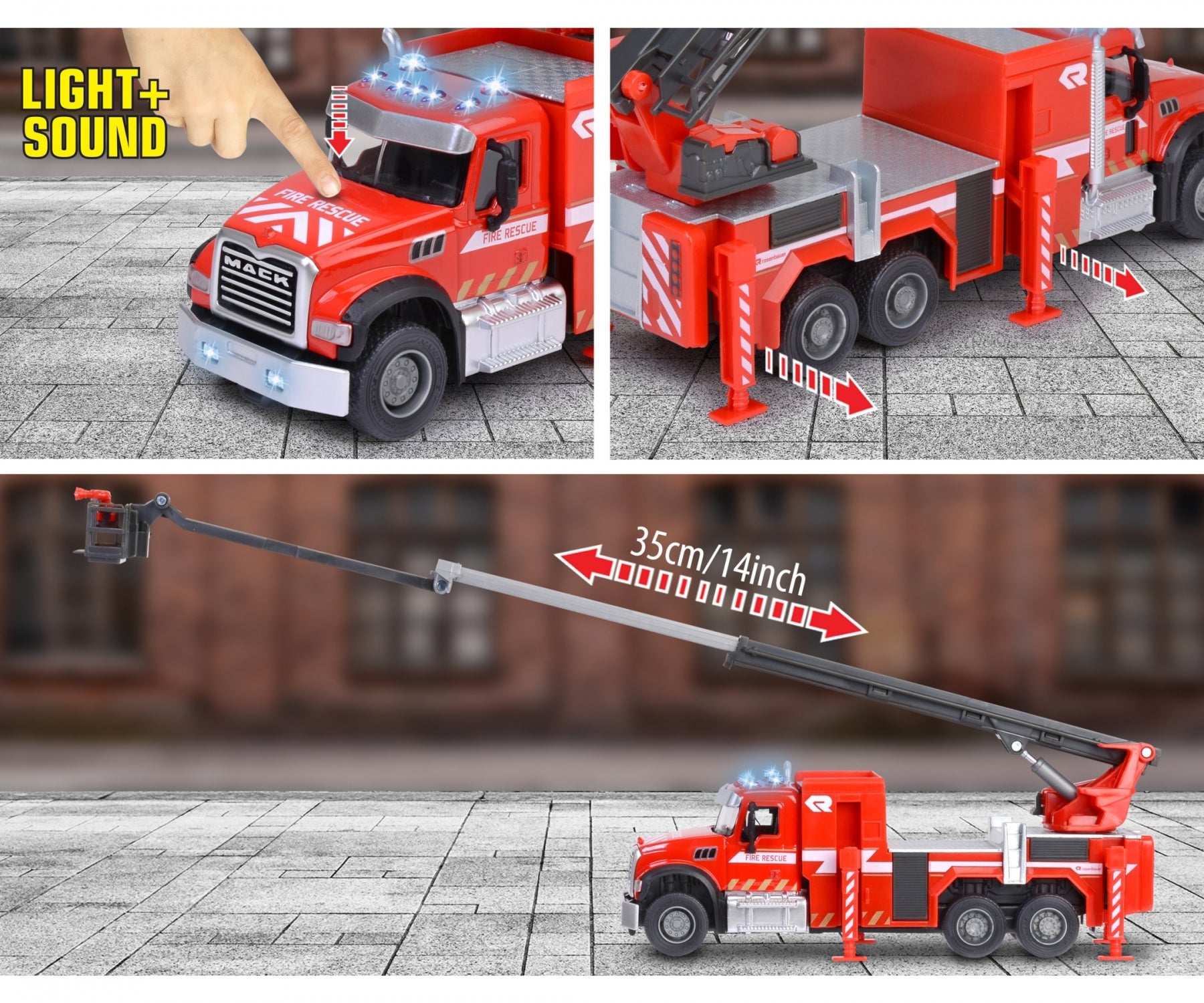 Majorette Grand Series - Mack Granite Fire Truck