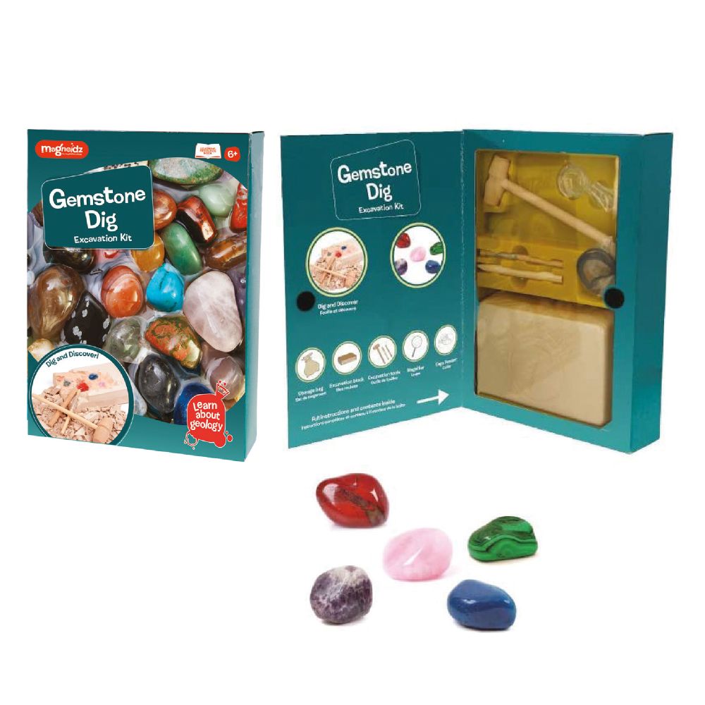 Keycraft - MAGNOIDZ - Gemstones Dig Excavation Kit