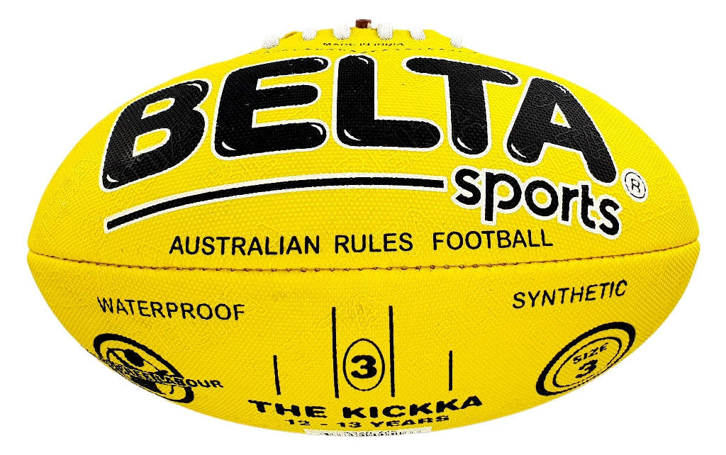 Footy - The Kickka - Size 3 - Yellow - (12-13 Years)