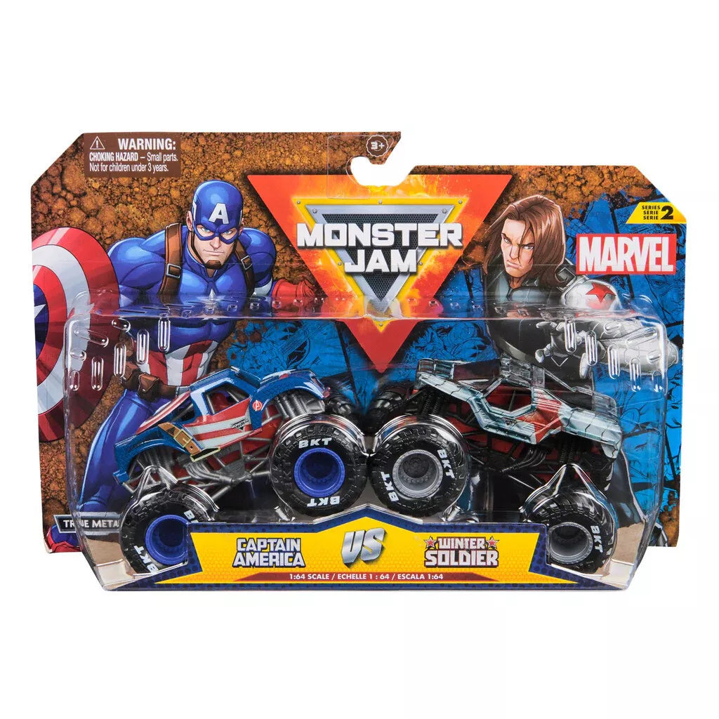 Monster Jam 1:64 Diecast Trucks - 2 Pack - Marvel