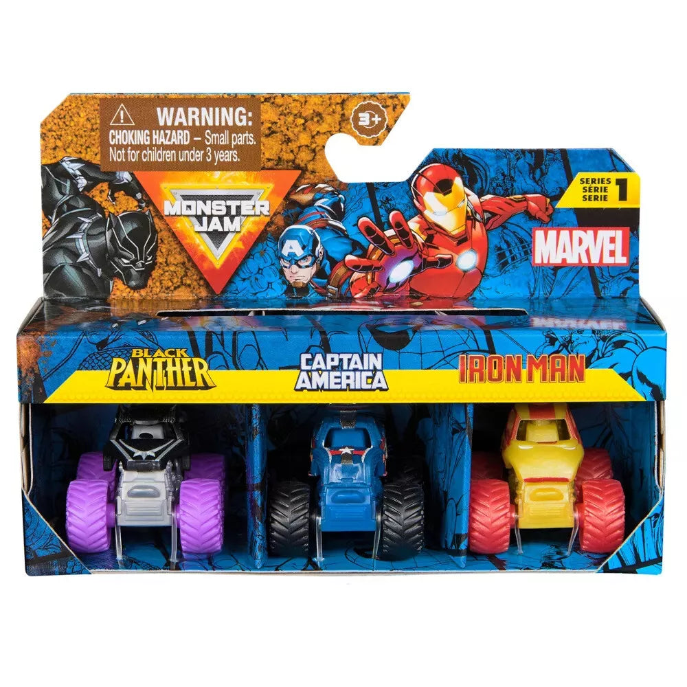 Monster Jam 1:87 Diecast Mini's Marvel - 3 Pack