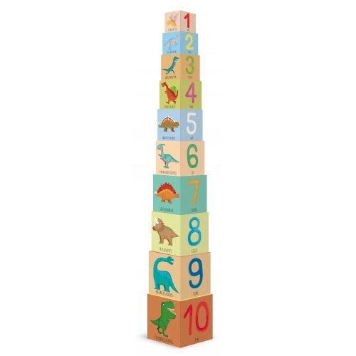 Edu-Blocks - Dinosaurs Stacking Blocks & Book Set