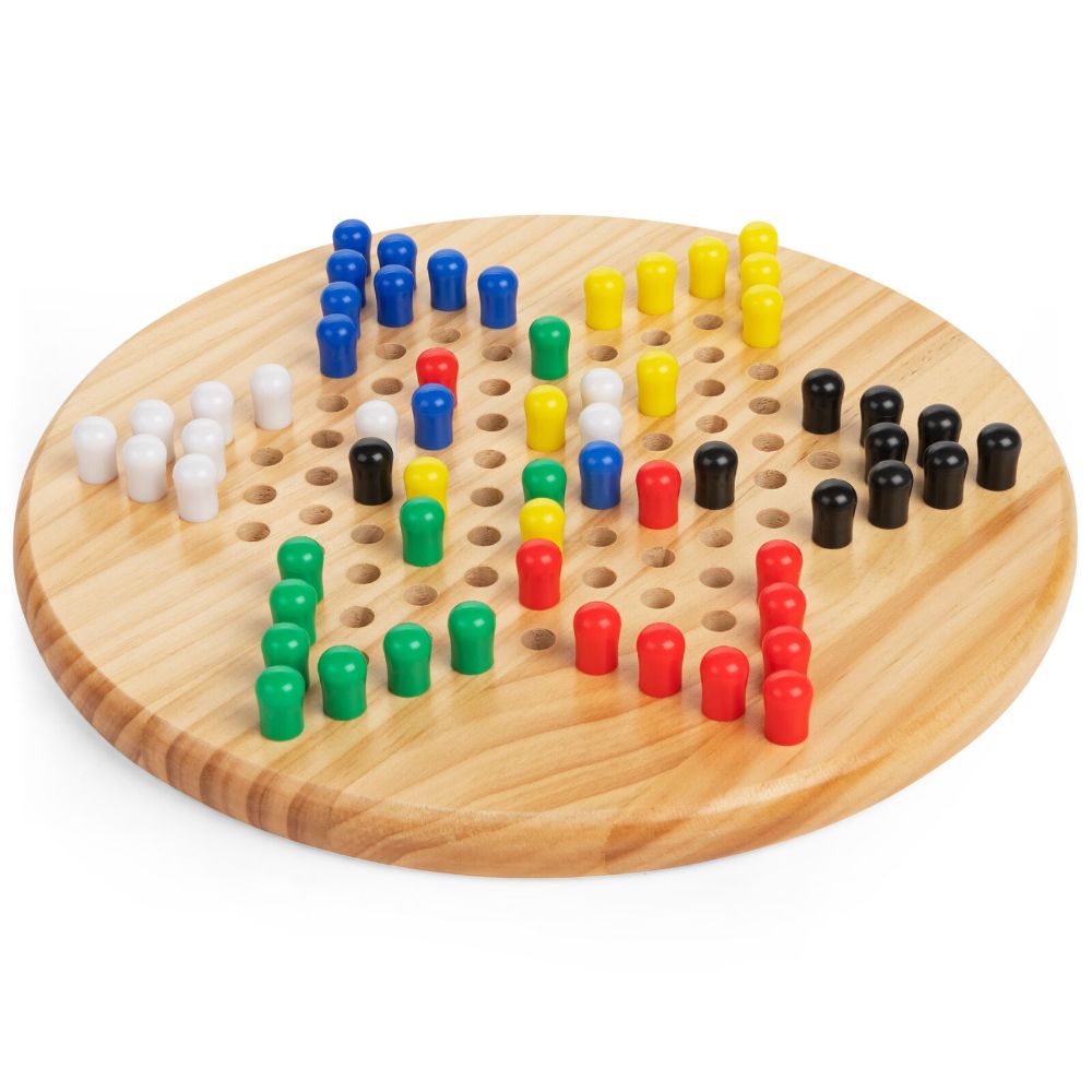 Classic Games Wooden Solitaire/Chinese Checkers