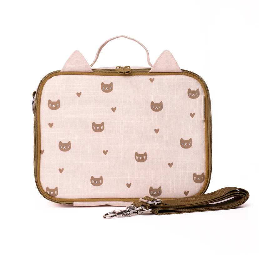 Insulated Lunch Box / Bag - Cat Ears Pink