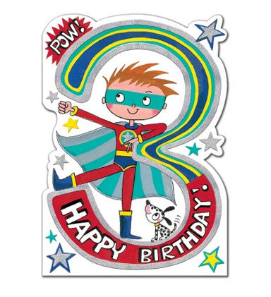 3rd Birthday Card - Super Hero