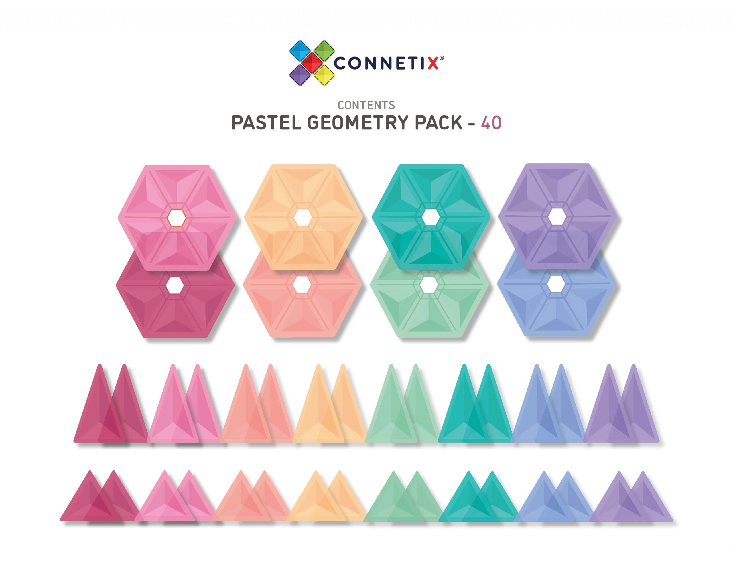 40 Piece Pastel Geometry Pack