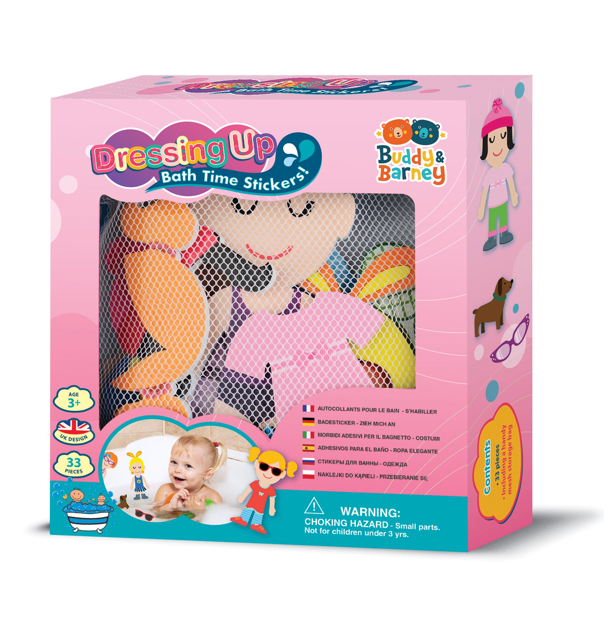 Buddy & Barney - Bath Time Stickers - Dressing Up