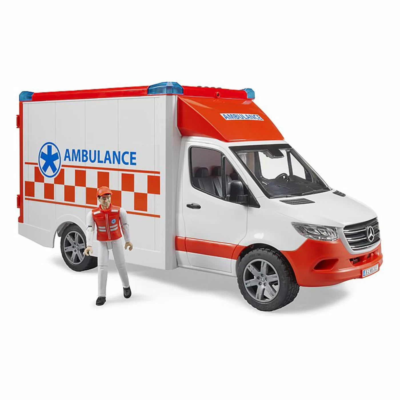 1:16 Mercedes Benz G3 Sprinter Ambulance with L&S and Driver (02676)