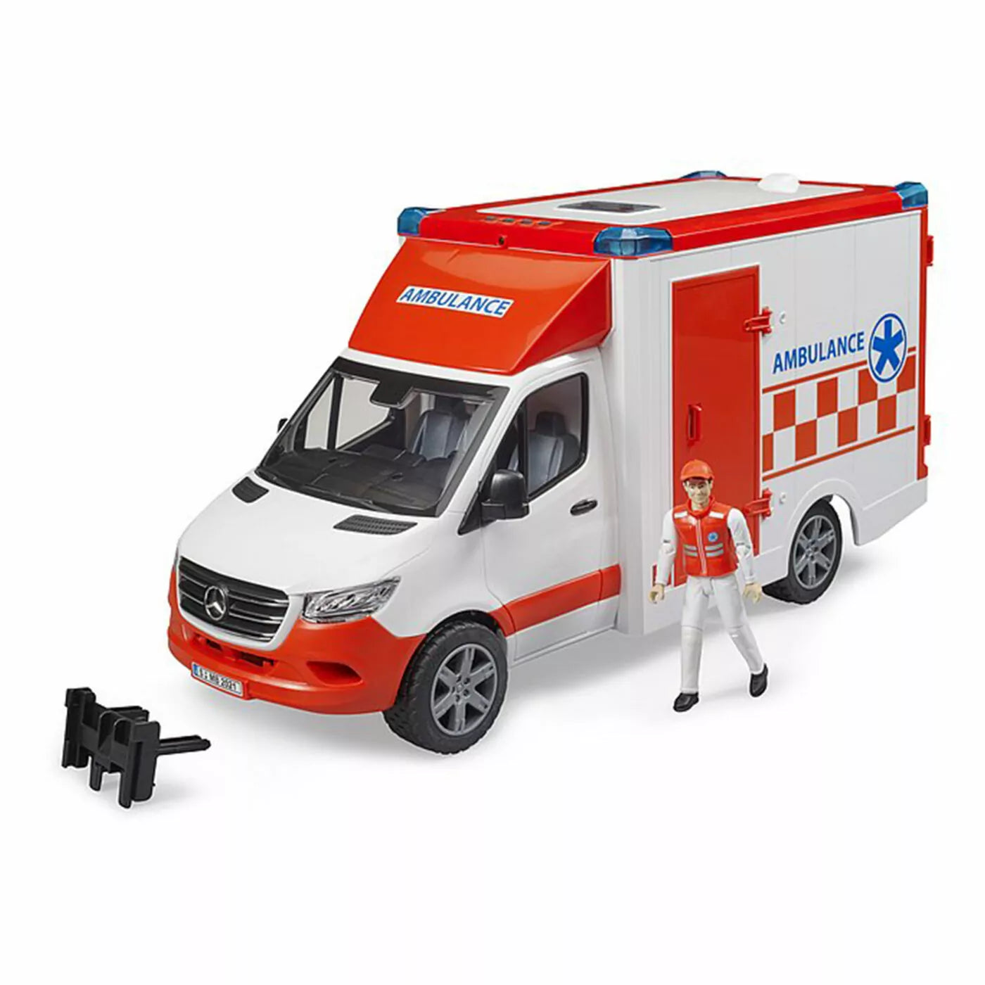 1:16 Mercedes Benz G3 Sprinter Ambulance with L&S and Driver (02676)