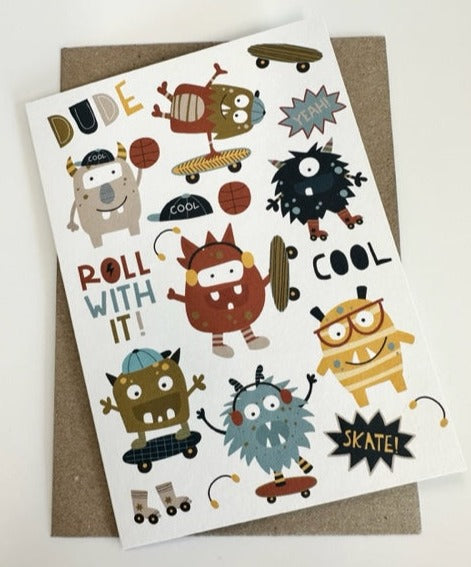 Birthday Card - Monsters