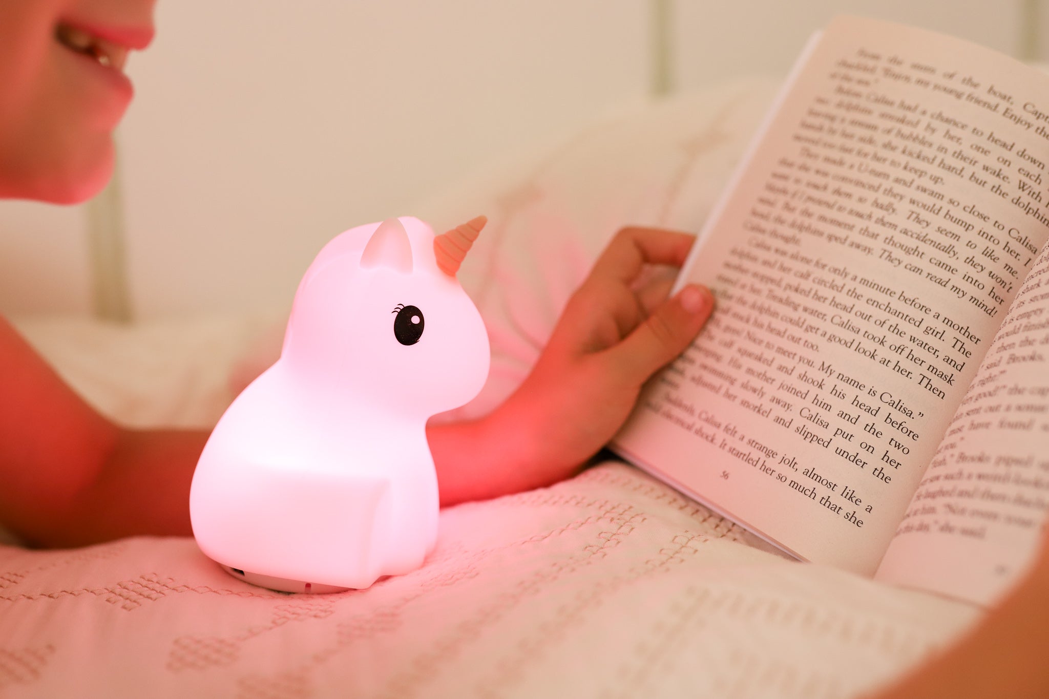 Duski Dream Guardian - Rechargeable Bluetooth Speaker Night Light - Pink Unicorn