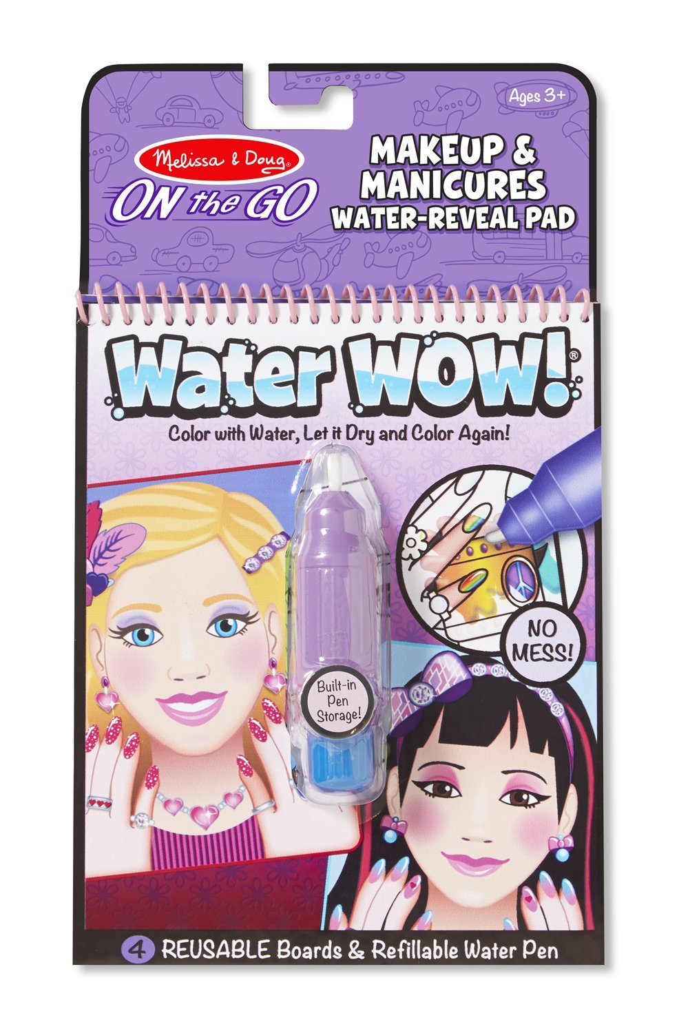 Melissa & Doug – On the Go - Water WOW! - Make Up and Manicures - Toot Toot Toys