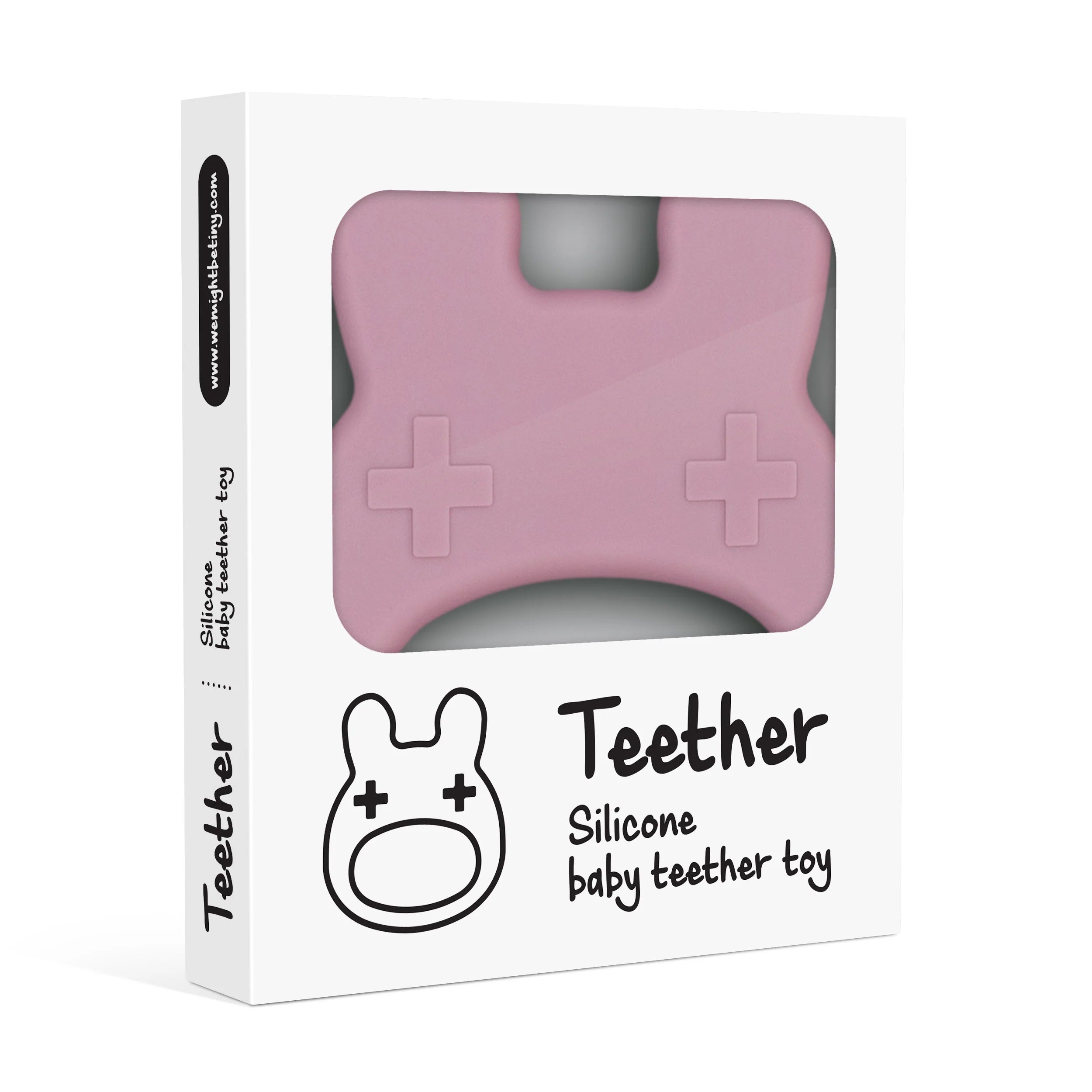 We Might Be Tiny - Bunny Teether - Dusty Rose