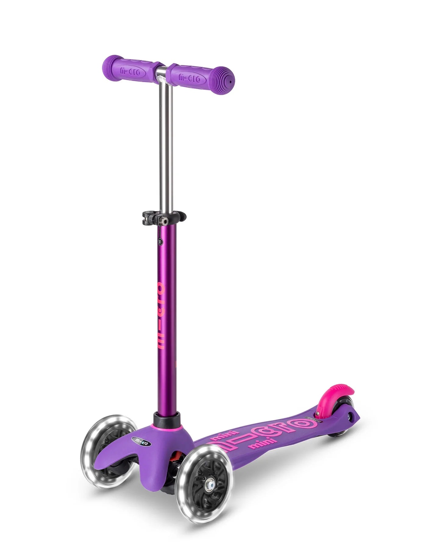 Micro Mini Deluxe Scooter - LED Light Up Wheels - Purple/Pink - 2-5 years