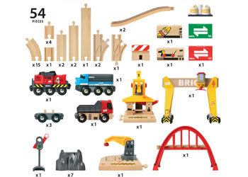 BRIO - Cargo Railway Deluxe Set 54 Pieces (33097)