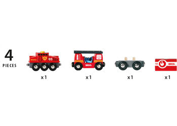 BRIO - Rescue Firefighting Train (33844) - Toot Toot Toys