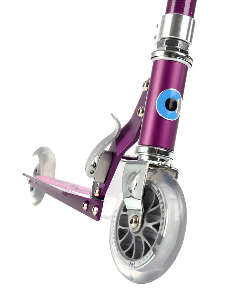 Micro Sprite Light Up Scooter - Purple Stripe - LED Wheels