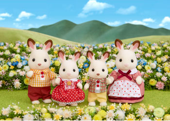 Sylvanian Families - Chocolate Rabbit Family - Toot Toot Toys