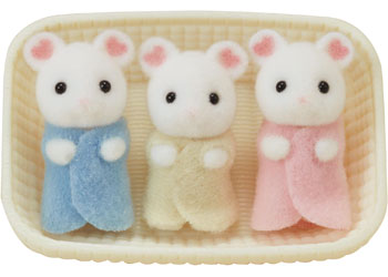 Sylvanian Families - Marshmallow Mouse Triplets - Toot Toot Toys